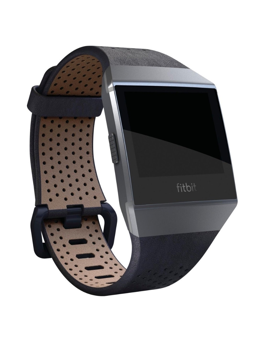 CORREA DE PIEL NEGRA FITBIT IONIC CHICA