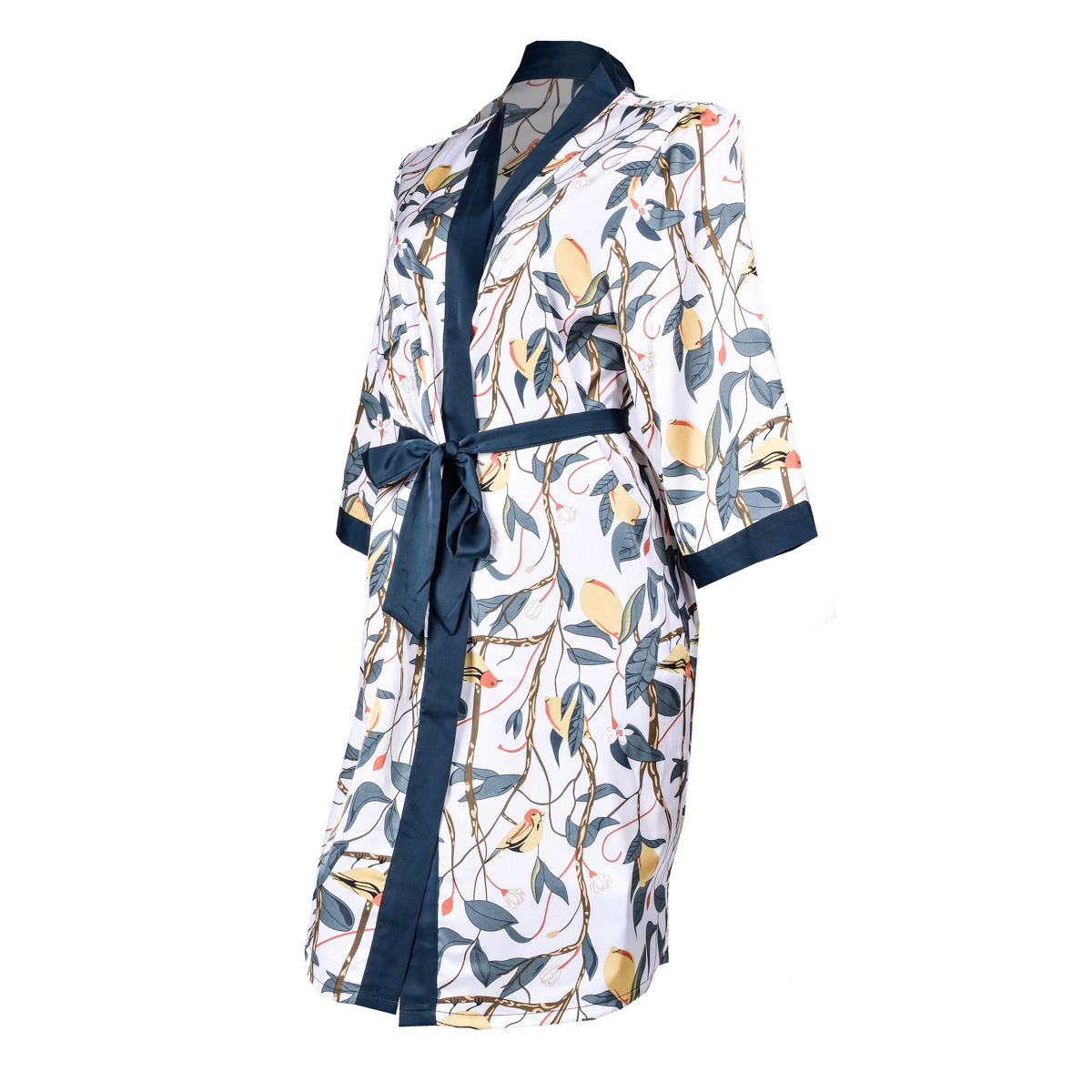 Set De Pijama Dama Sexi Ropa De Dormir Bata De Seda 5 Piezas