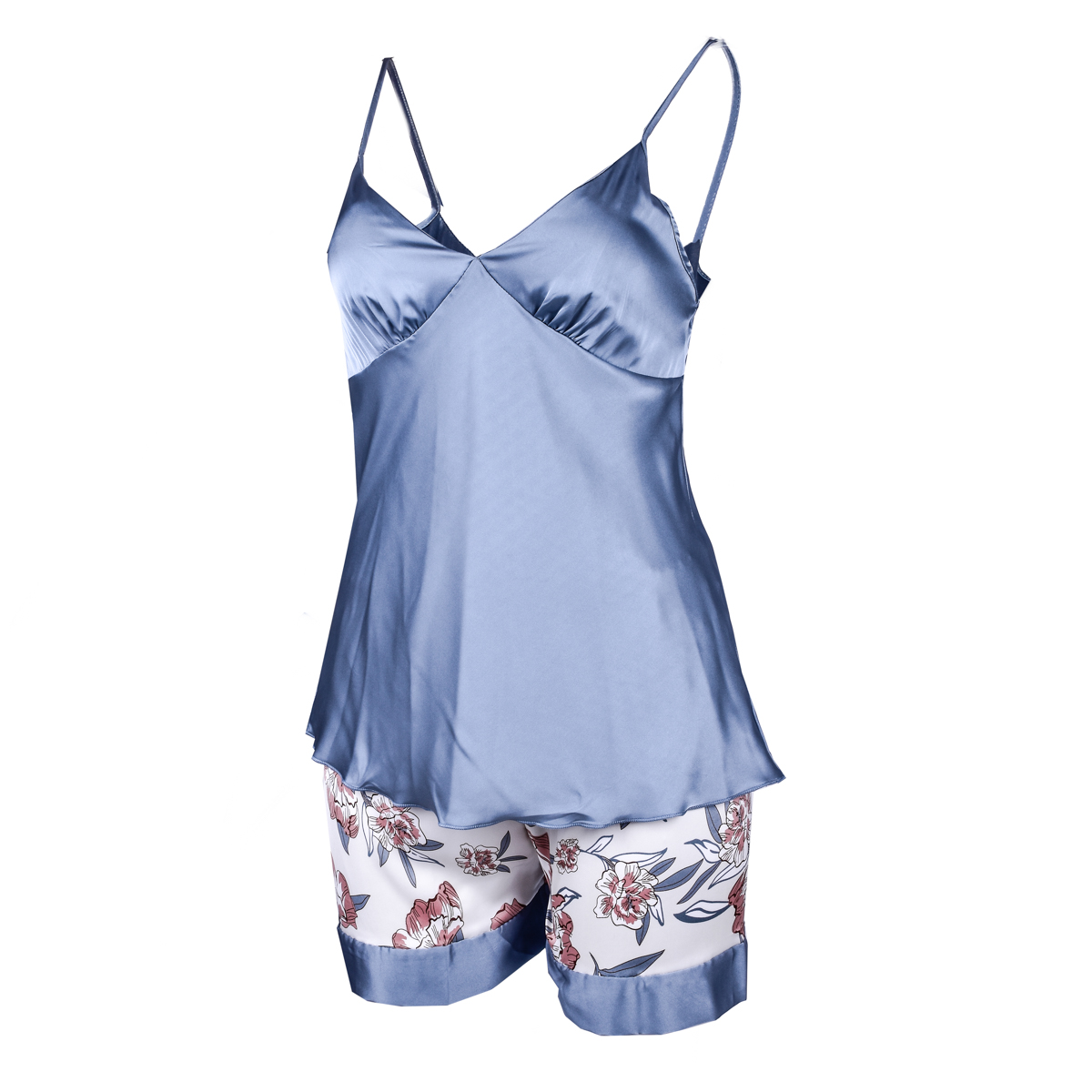 Set De Pijama Dama Sexi Ropa De Dormir Bata De Seda 5 Piezas