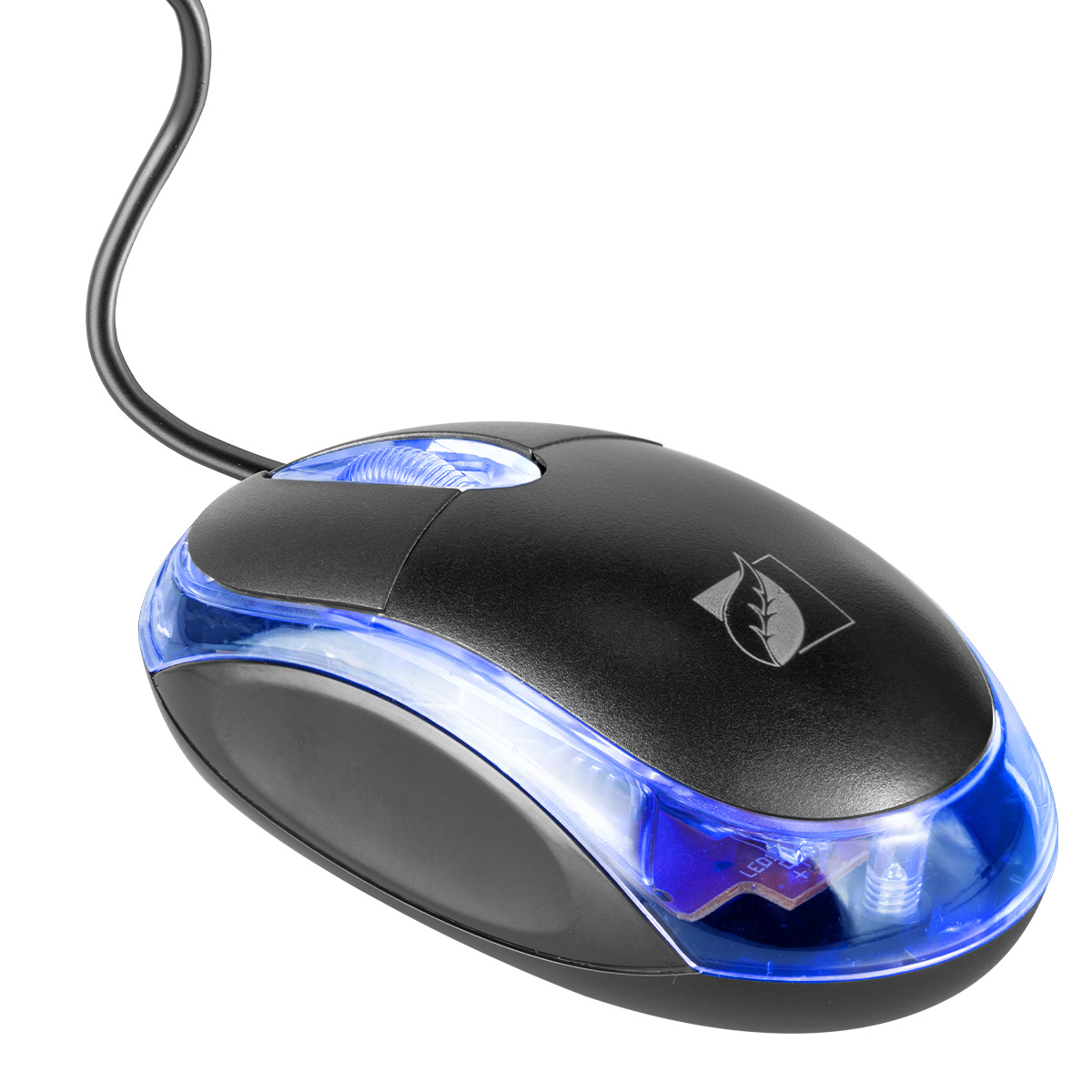 Mouse Alambrico Usb Green Leaf Con Luz Multicolor 800 Dpi 18-8620.