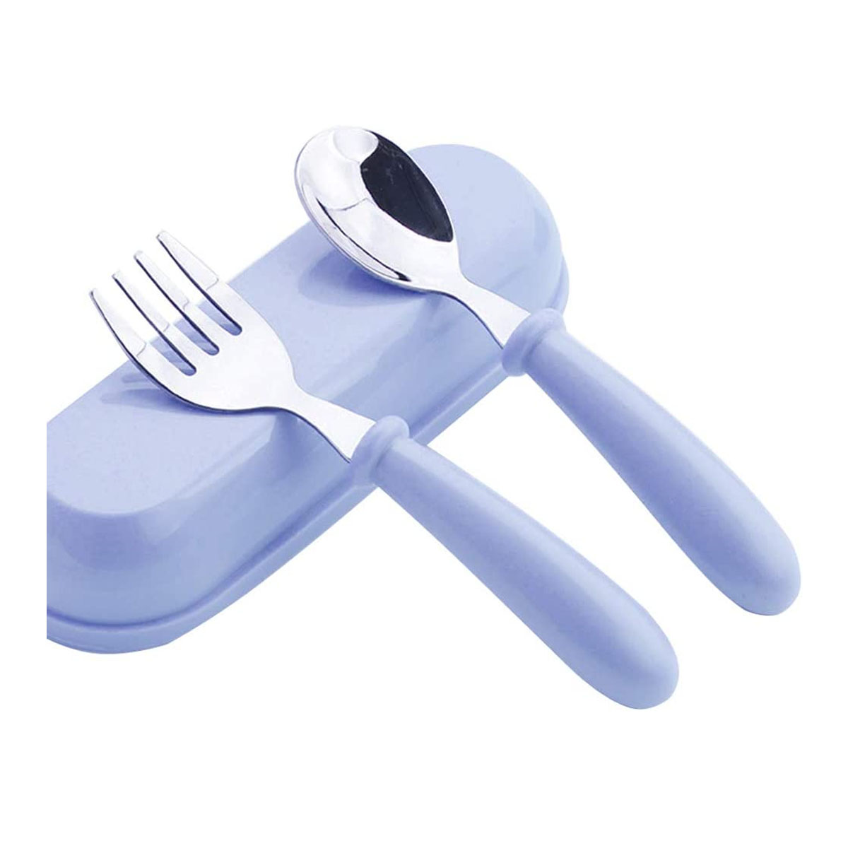 Cubiertos para Niños Acero Inoxidable Portatil Viaje Escuela