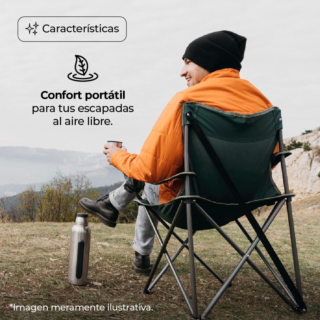 Sillas Plegables Para Camping Negra