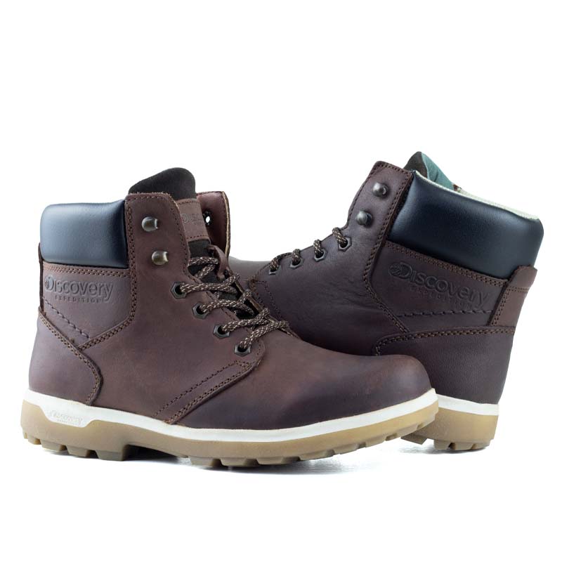 Botas Urbanas Para Hombre Discovery 2050 Café Ámbar Montaña Confort.