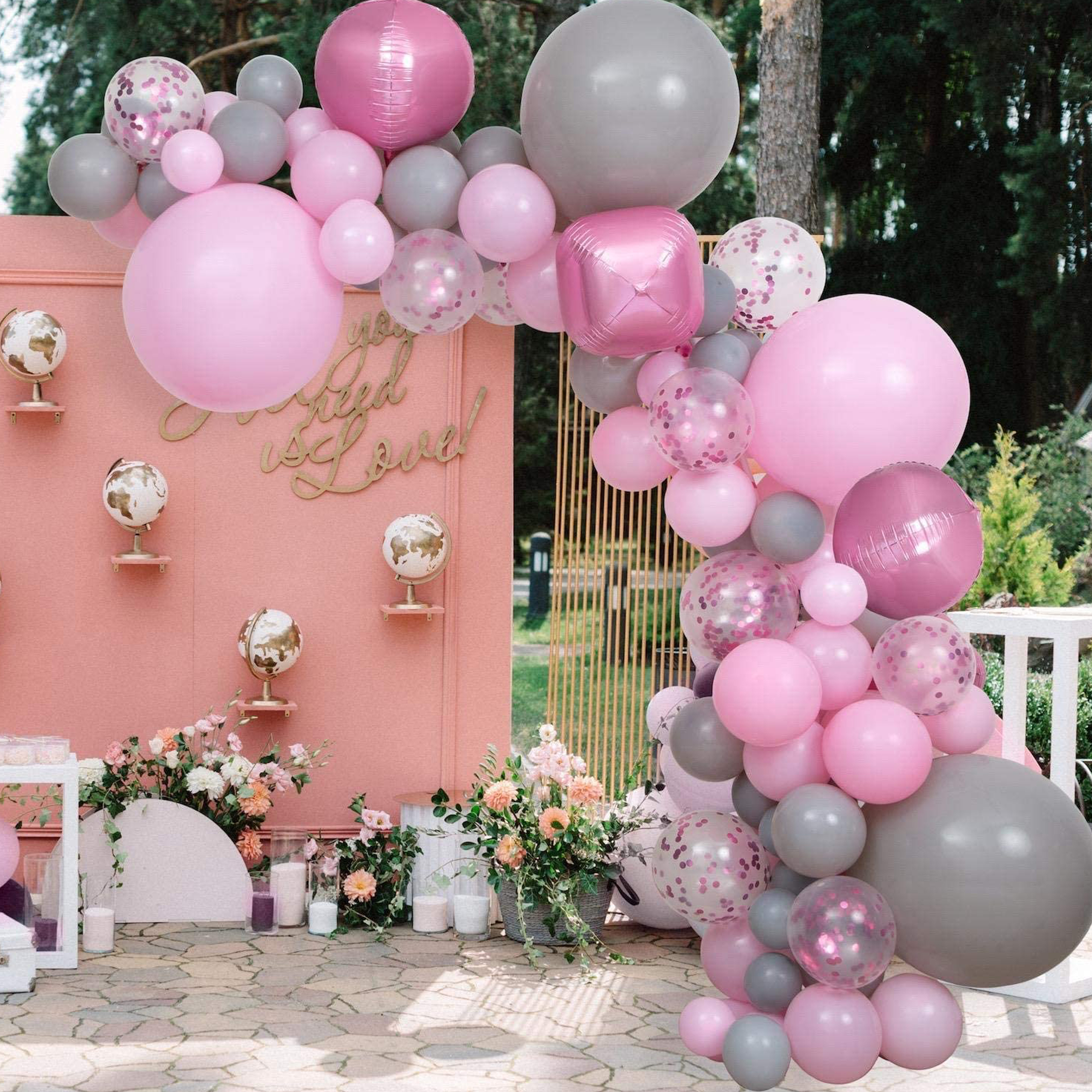 Kit Decoración Fiesta Cumpleaños Globos Bautizo Baby Shower