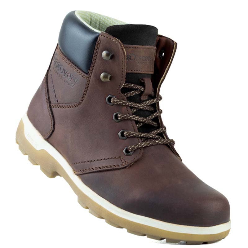 Botas Urbanas Para Hombre Discovery 2050 Café Ámbar Montaña Confort.