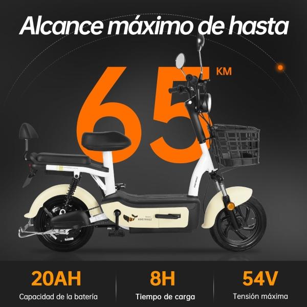 Motobici eléctrica Honey Whale U1S Beige