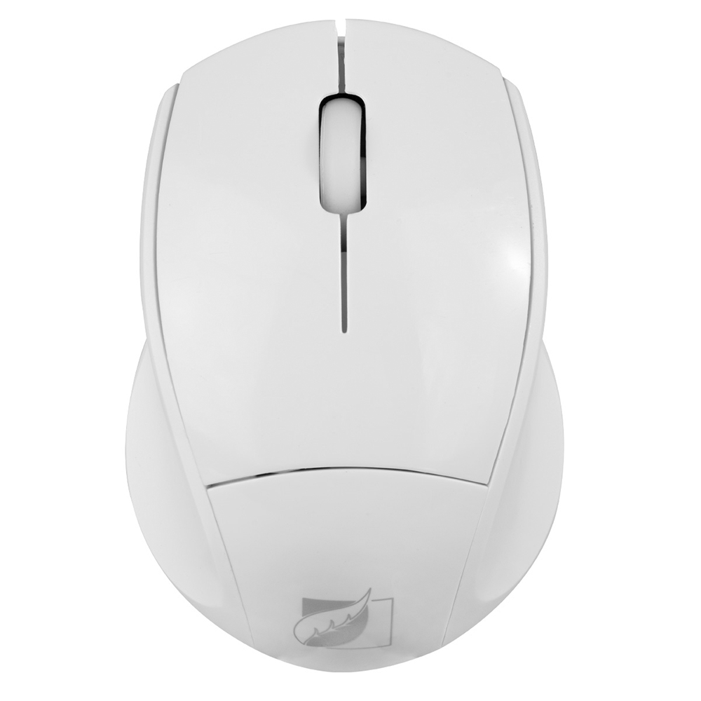 Mouse Inalámbrico Green Leaf Mini Con 1200 DPIs  Color blanco 18-8843WH.