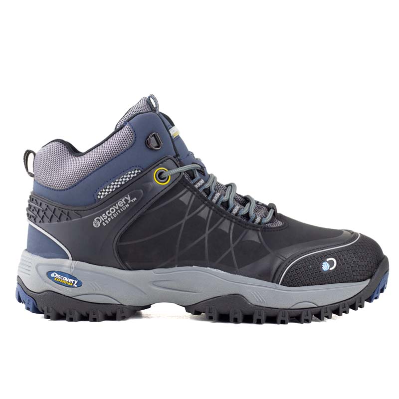 Botas Camping Para Hombre Outdoor Discovery 2080 Negro Azul.