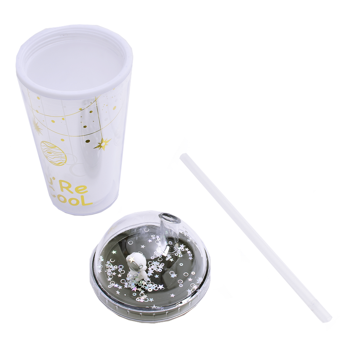 Vaso Termo Botella Kawaii Astronauta Con Popote