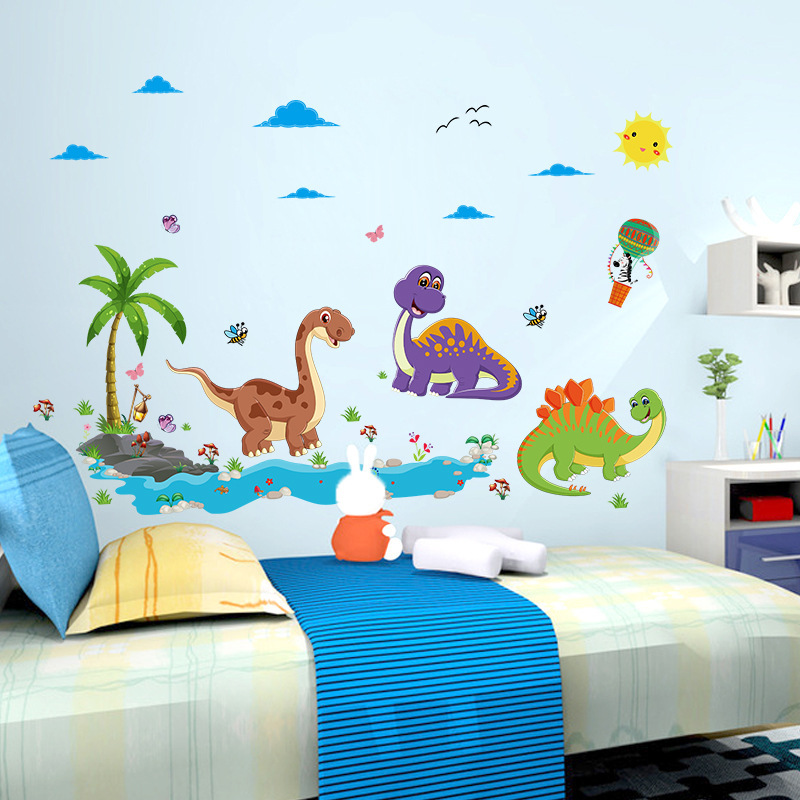 Vinil Decorativo Infantil Animales Dinosaurios Bebé Niño