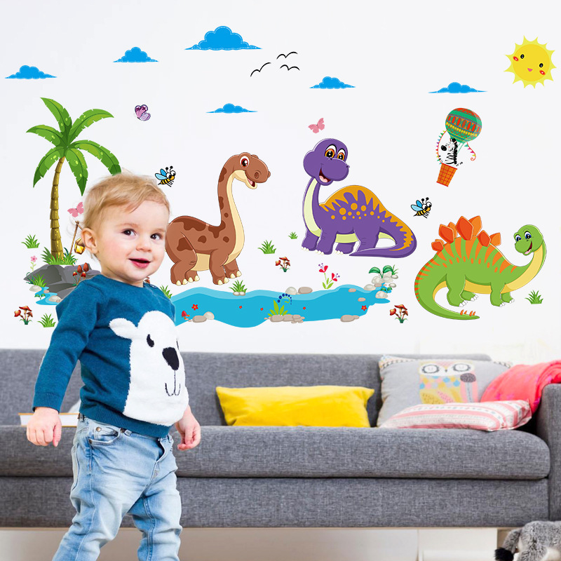 Vinil Decorativo Infantil Animales Dinosaurios Bebé Niño