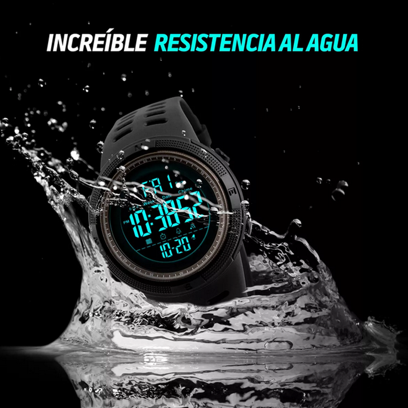 Reloj Digital Deportivo Negro Skmei con Iluminacion.