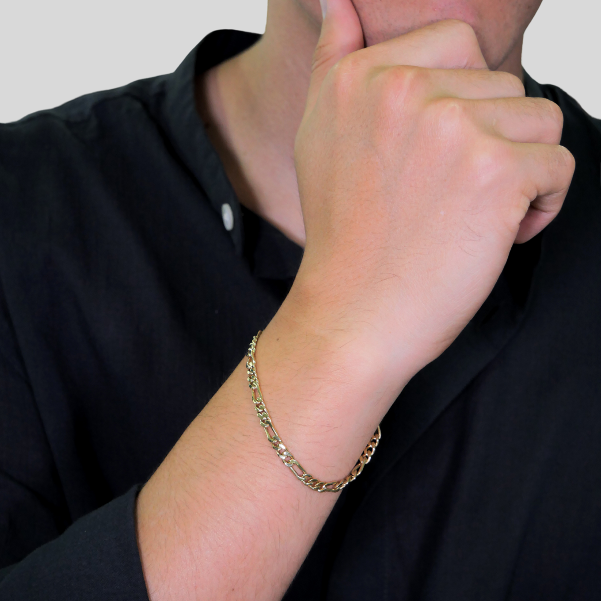 Pulso oro 10k barbado para hombre.