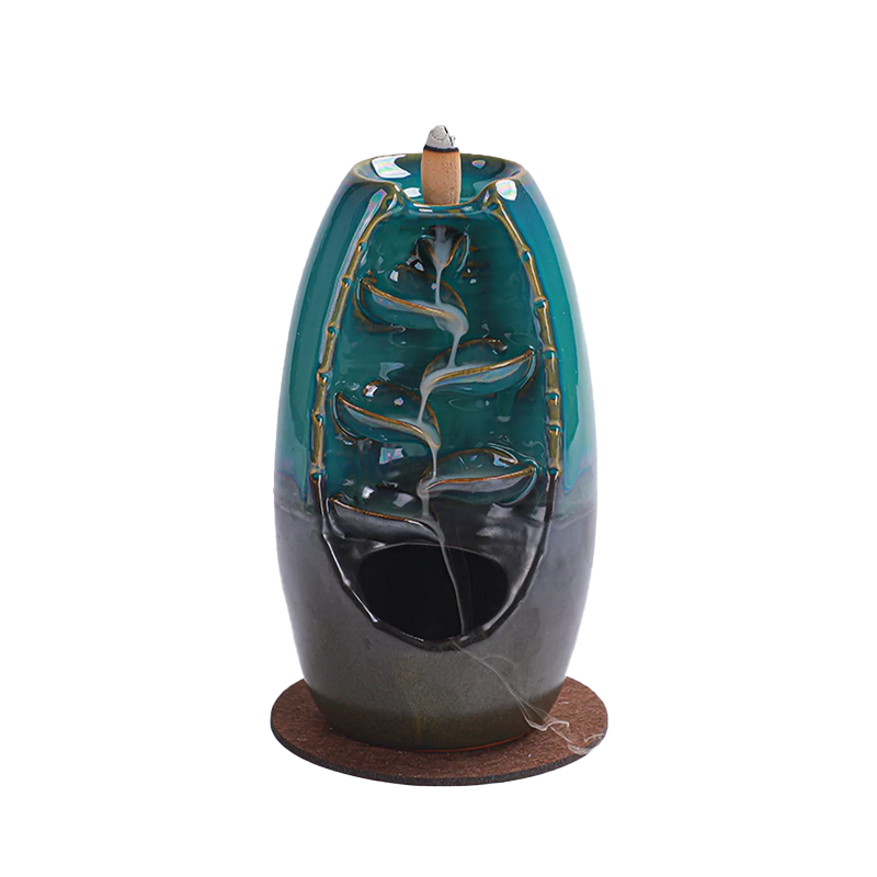 Quemador De Incienso De Cerámica Con Cascada De Reflujo.