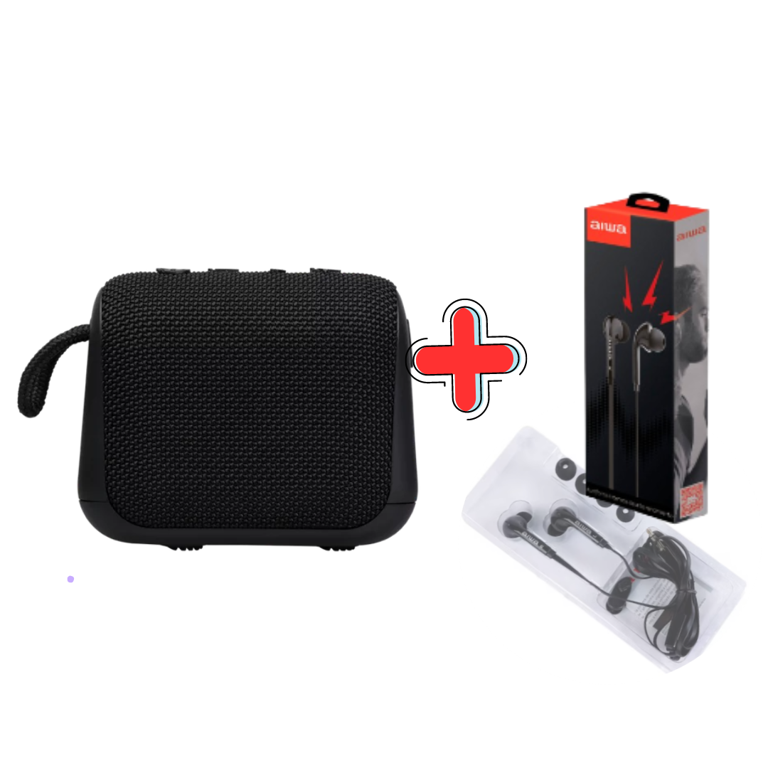 Bocina Portatil Resistente al agua + AUDIFONOS GRATIS Aiwa Awkf3 TWS .