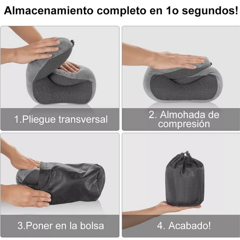 Almohada De Viaje Espuma De Memoria Cojín Para Cuello.