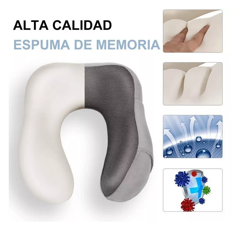 Almohada De Viaje Espuma De Memoria Cojín Para Cuello.
