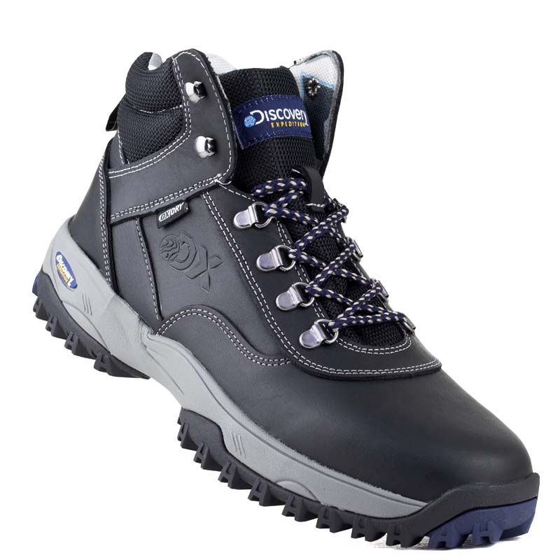 Botas Negras Montaña Camping Para Hombre Discovery 2083 Confort .