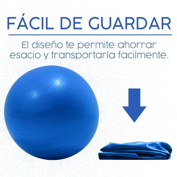 Pelota Yoga 65 Cm Azul