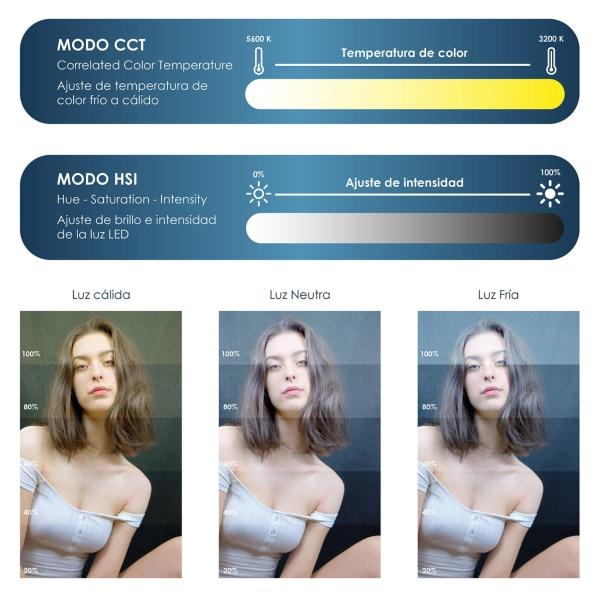 Lampara 660 Luces Led Bicolor 4260 Lumen 3200 5600k Portatil Fotografia Iluminación Audiotek