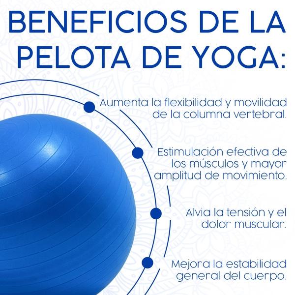 Pelota Yoga 65 Cm Azul