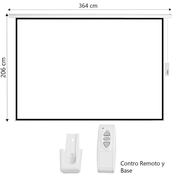 Pantalla Proyector Electrica 150' Blackout 16:9 Con Control