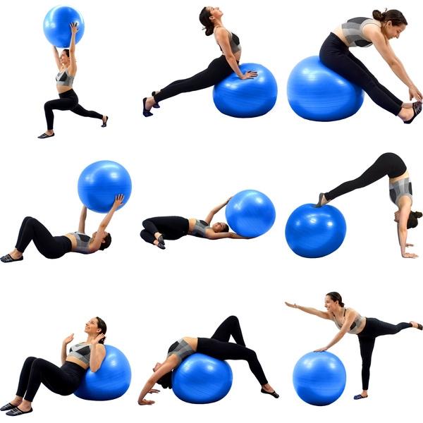 Pelota Yoga 65 Cm Azul