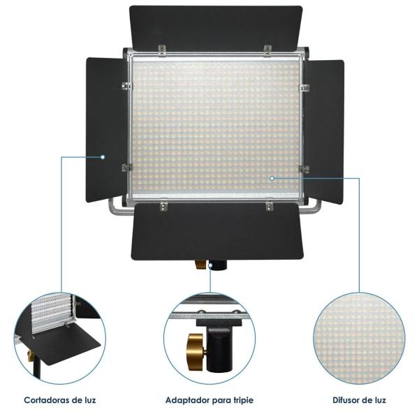 Lampara 660 Luces Led Bicolor 4260 Lumen 3200 5600k Portatil Fotografia Iluminación Audiotek