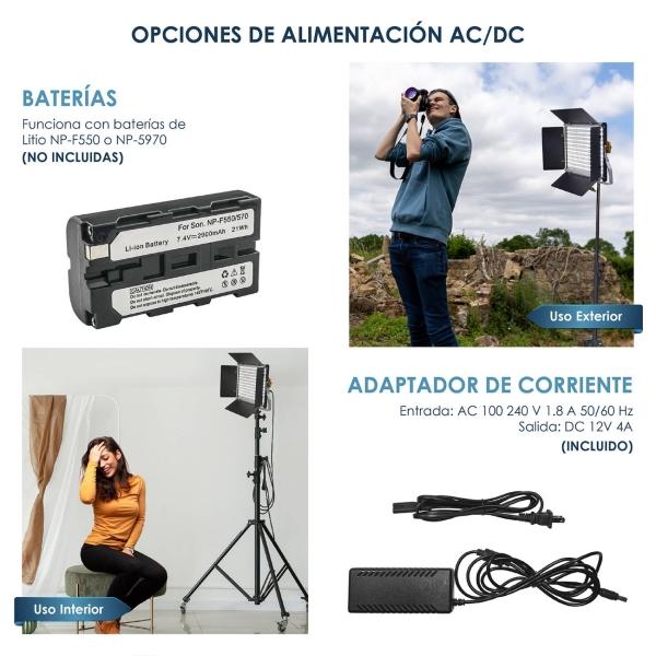 Lampara 660 Luces Led Bicolor 4260 Lumen 3200 5600k Portatil Fotografia Iluminación Audiotek