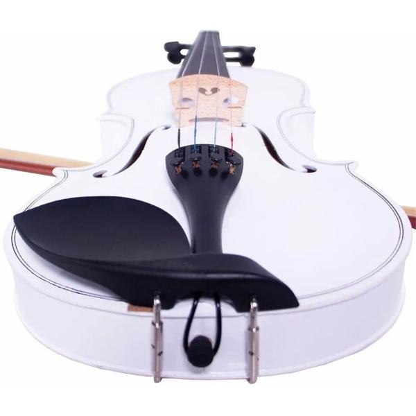 Violin Profesional  4/4 Principiante Blanco Incluye Cuerda Brea Estuche