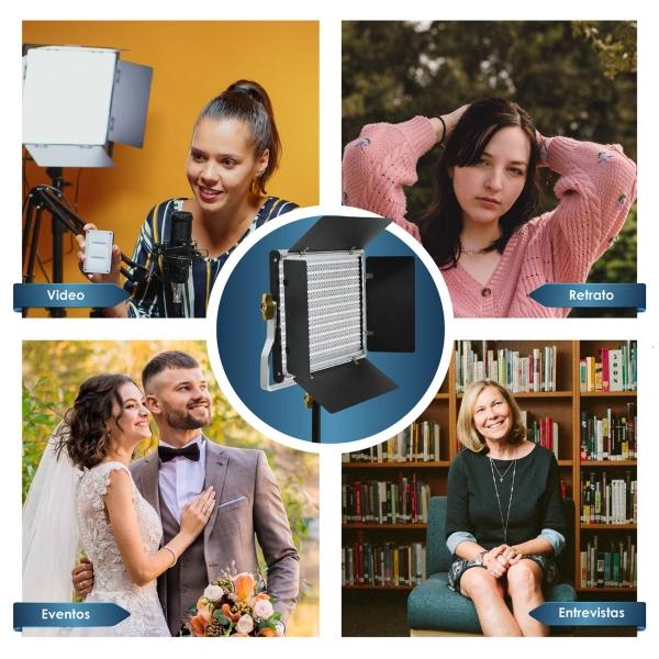 Lampara 660 Luces Led Bicolor 4260 Lumen 3200 5600k Portatil Fotografia Iluminación Audiotek