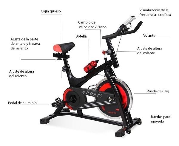 Bicicleta Spinning Fija Centurfit 6kg Botella Ejercicio Gym