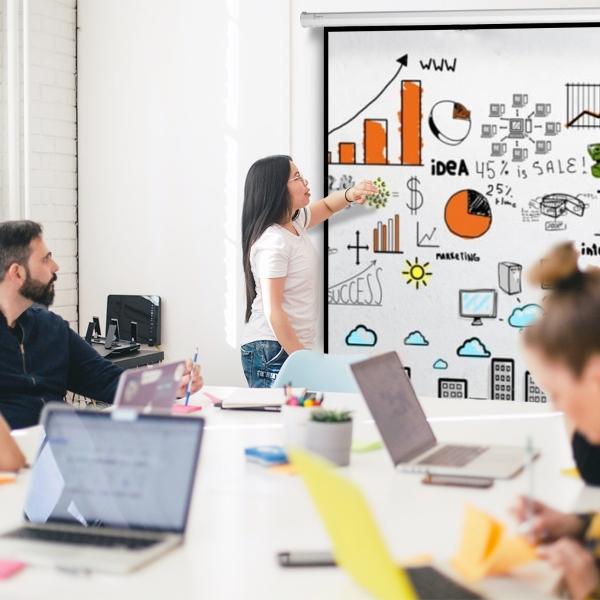 Pantalla Proyector Electrica 150' Blackout 16:9 Con Control