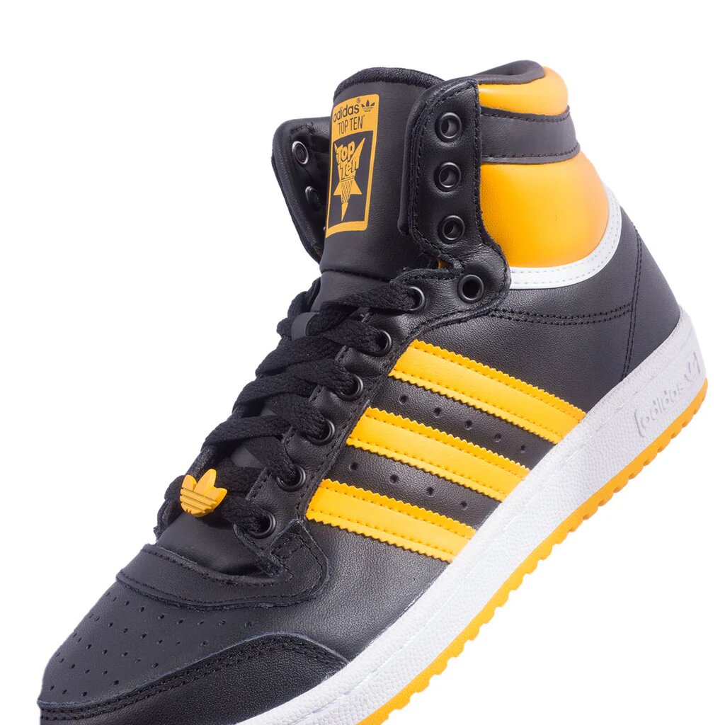Tenis Adidas Modelo TOP TEN HI Color Negro/Amarillo.