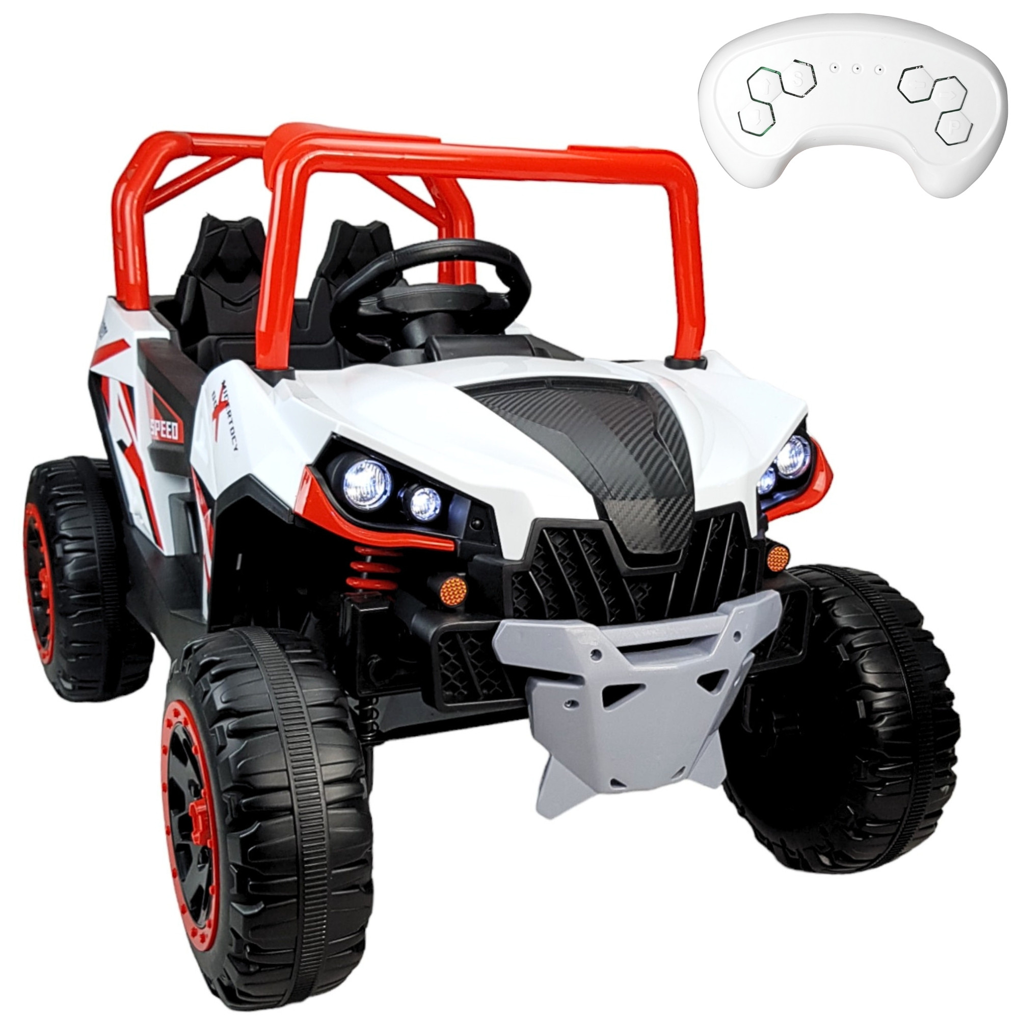 Montable Electrico para Niños Coche con Control Remoto Luz Led 12v - Rojo.