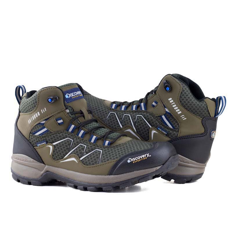 Botas Para Camping Hombre Senderismo Discovery 2320 Verde Confort.