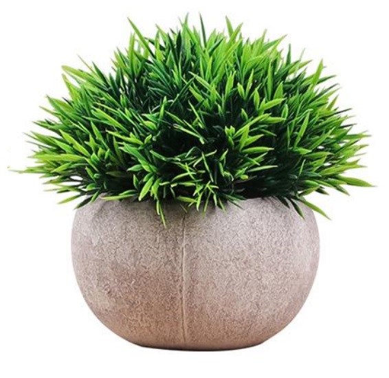 2 Plantas Artificiales Con Maceta Decoración Hogar Verde ModE.