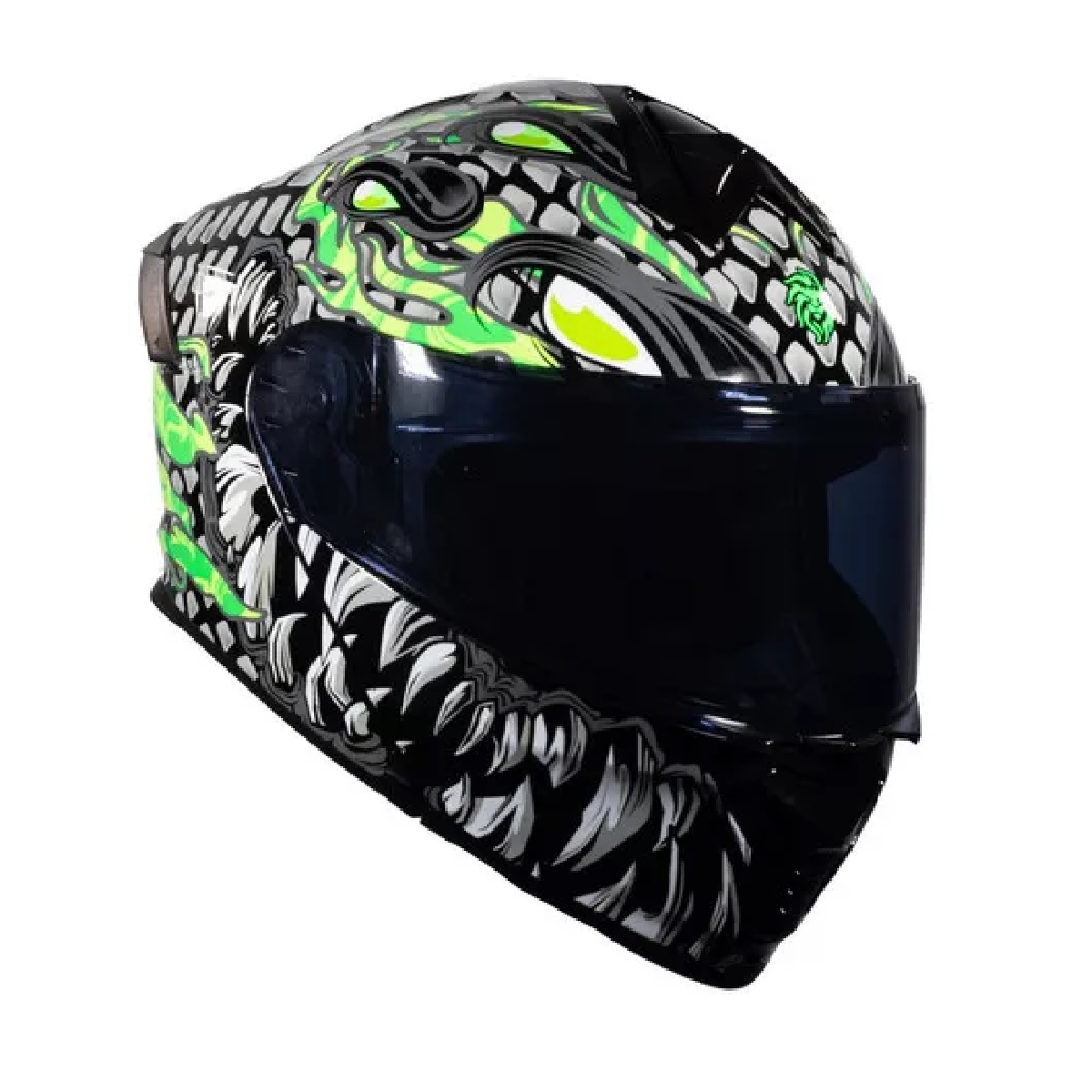 Casco Toxic Escamas Para Moto Color Gris oscuro L 59-60 cm.