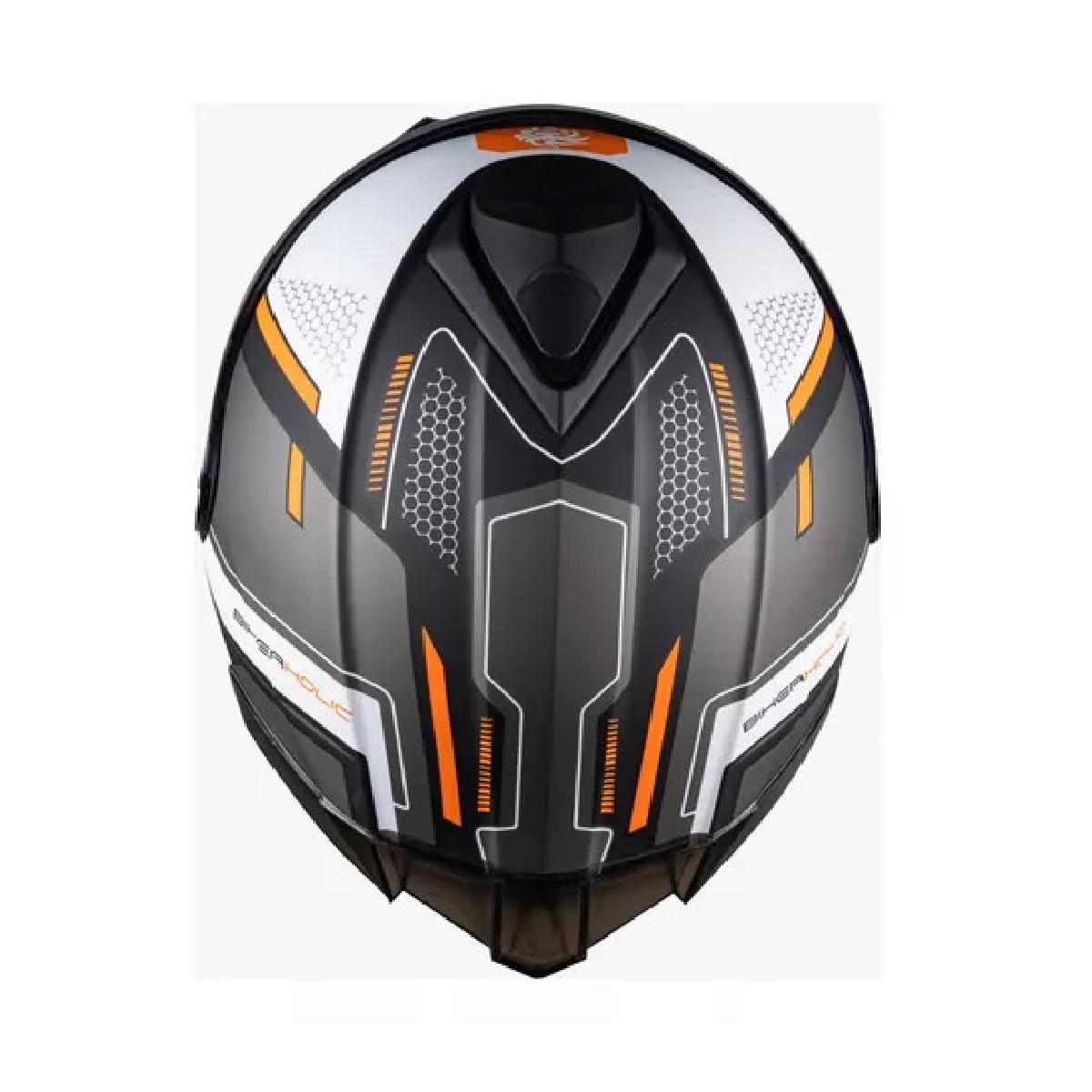 Casco Naranja/ Gris Para Moto Color Naranja  L (59-60 cm).