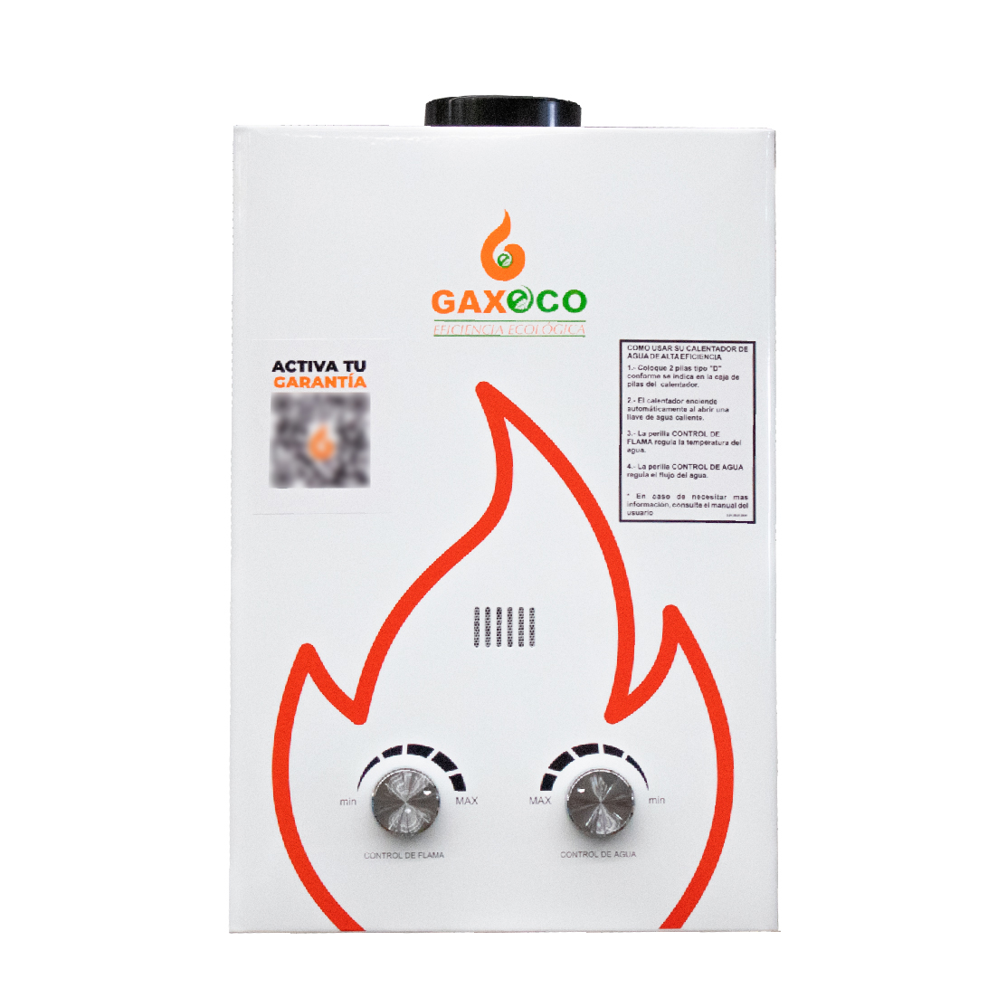 Boiler Calentador de Agua Instantáneo Gaxeco Eco6000hv Gas LP 6 Litros.
