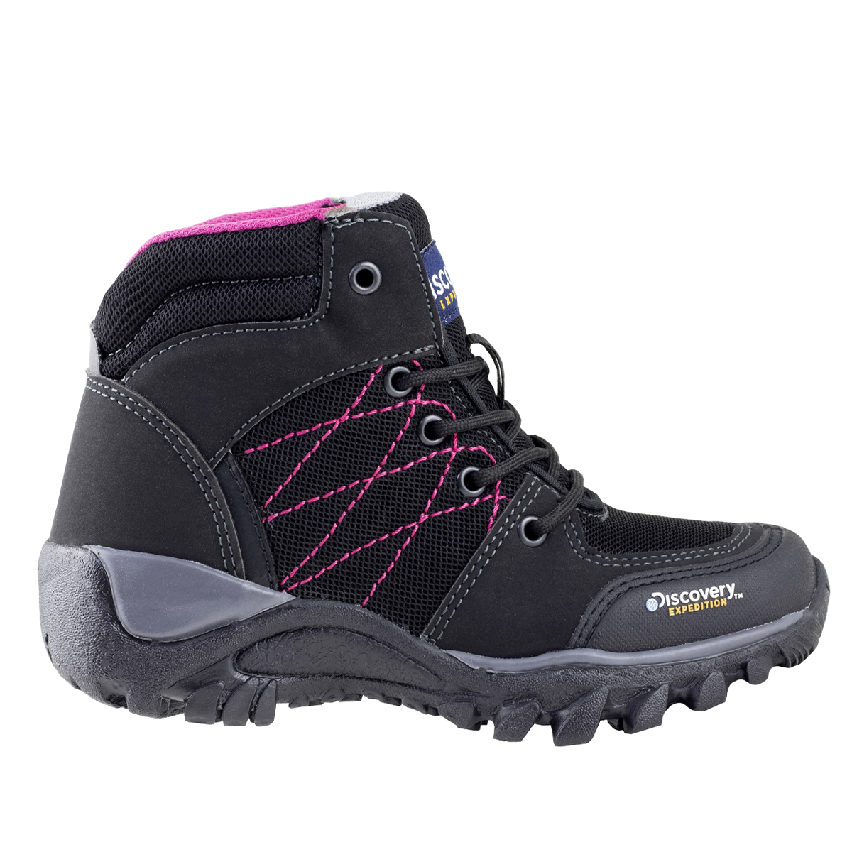 Botas Negras Para Niña Camping Aventura Discovery 11962 Gris Ros Outdoor.
