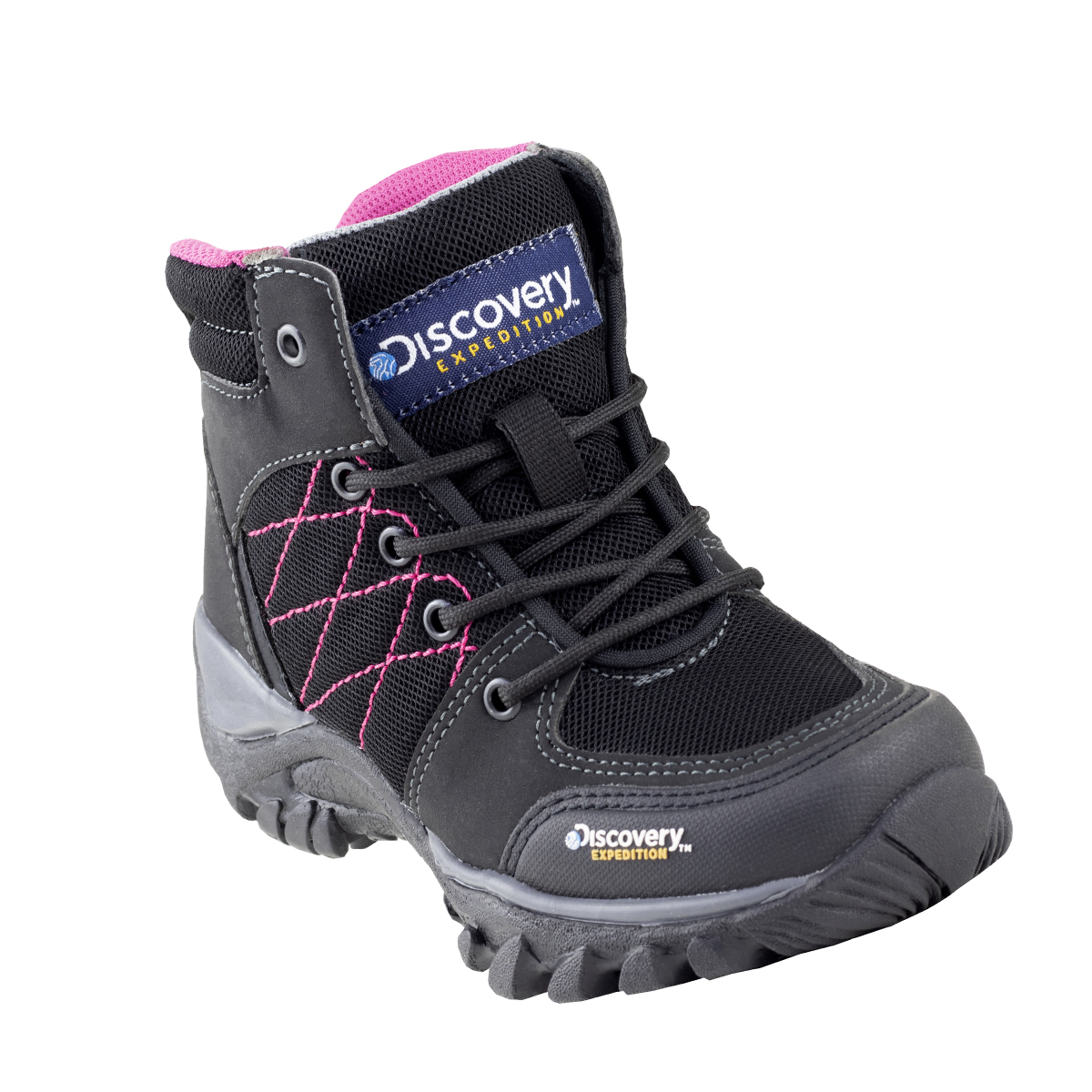 Botas Negras Para Niña Camping Aventura Discovery 11962 Gris Ros Outdoor.