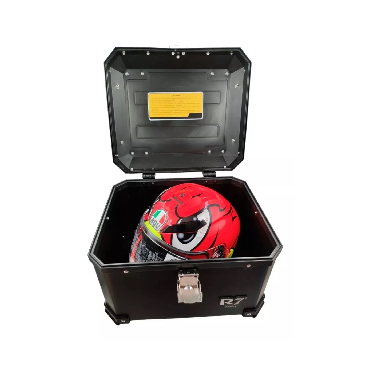 Baul Moto Khl Top Case Caja Acabado Aluminio Plástico ABS Negro.