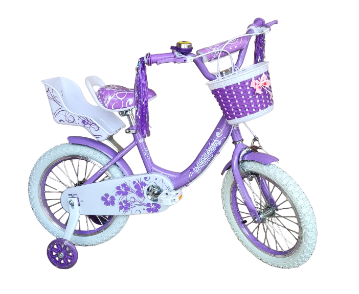 bicicleta para niña rodada 16 con canasta, porta-muñeca.
