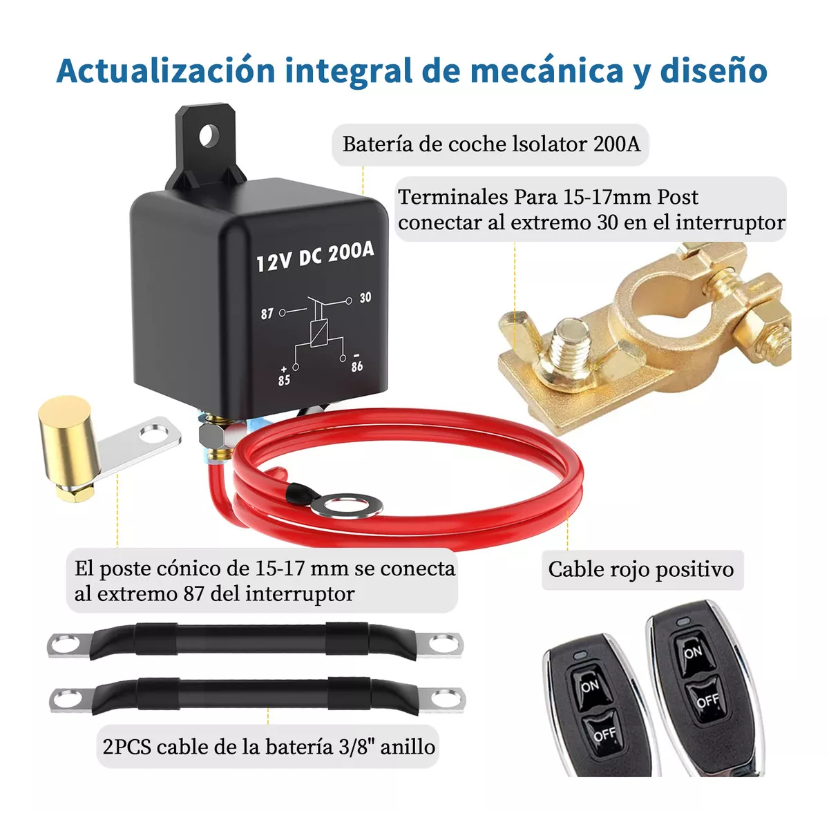 Interruptor De Desconexión De Batería Para Coche Dc 12v 200a.