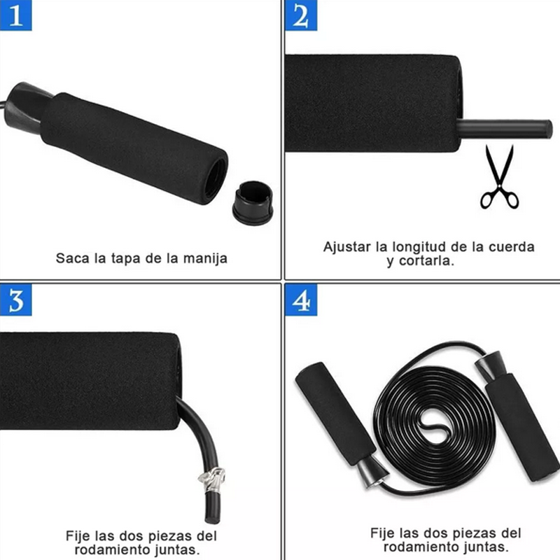 Kit Rodillo Abdominal Barras Push-up Cuerda Ejercitador Mano.