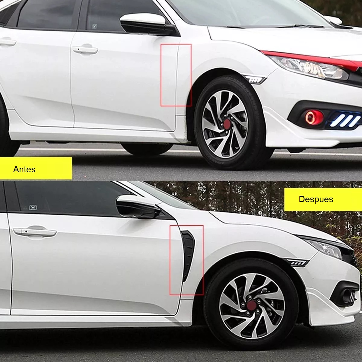 Toma Aire Simulador Decorativa Deportiva Cofre Universal Par.