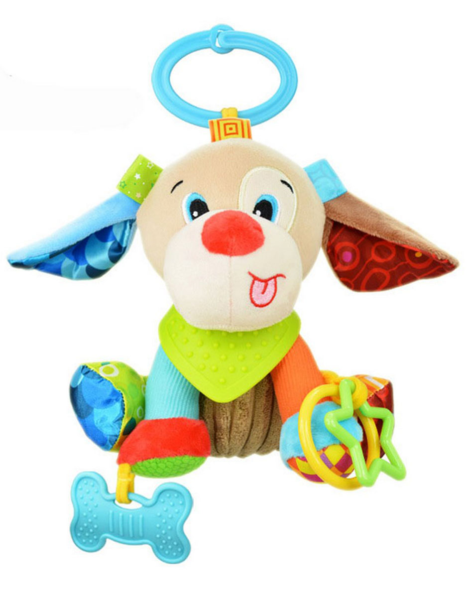 Juguete Peluche Niño Bebe Sonaja Y Mordedera Texturas Sozzy