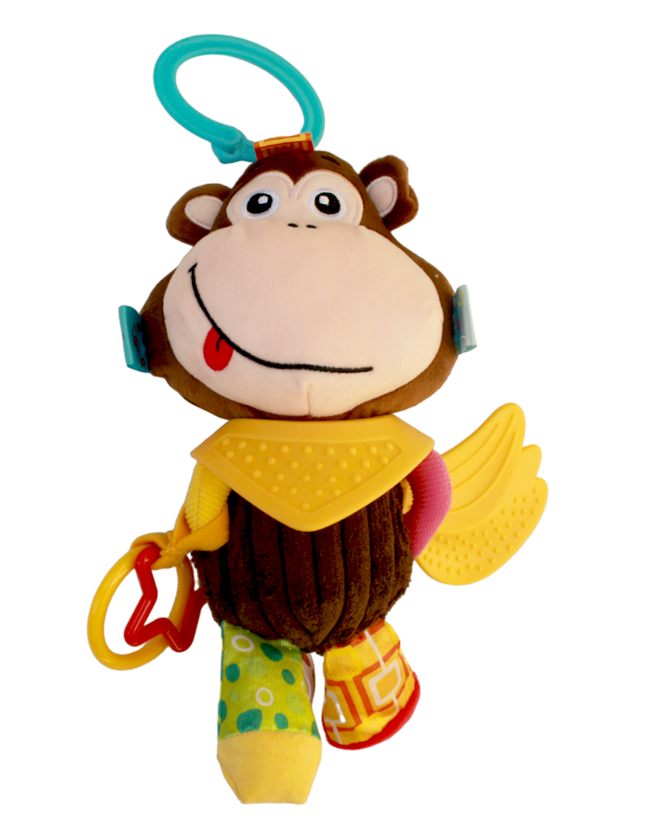 Juguete Peluche Niño Bebe Sonaja Y Mordedera Texturas Sozzy