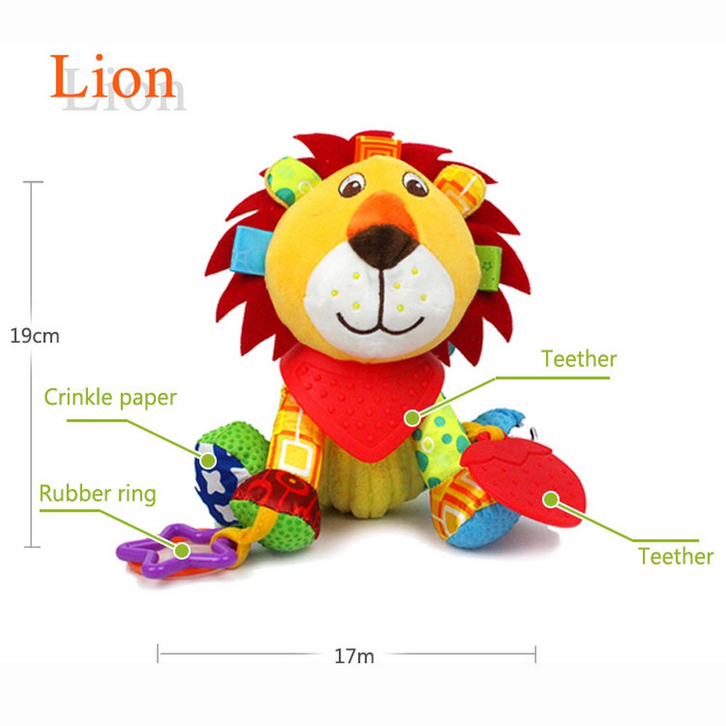 Juguete Peluche Niño Bebe Sonaja Y Mordedera Texturas Sozzy